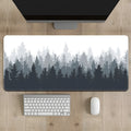 Chinese ink painting landscape design mouse pad desk mat on wooden desk