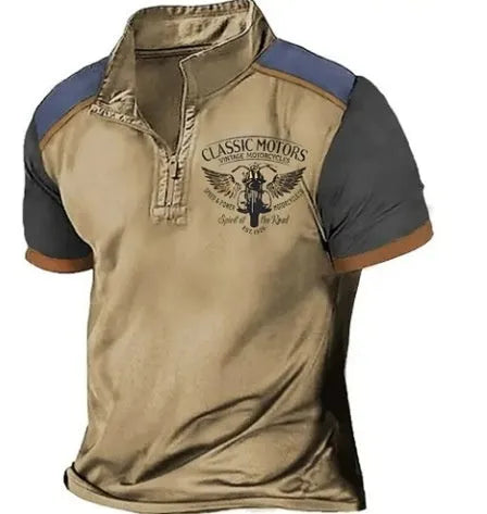 Golf polo shirt loose fit pullover style with digital printing on polyester fabric