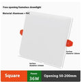 Ultra-thin aluminium LED panel light fitting in Circle and Square shape options