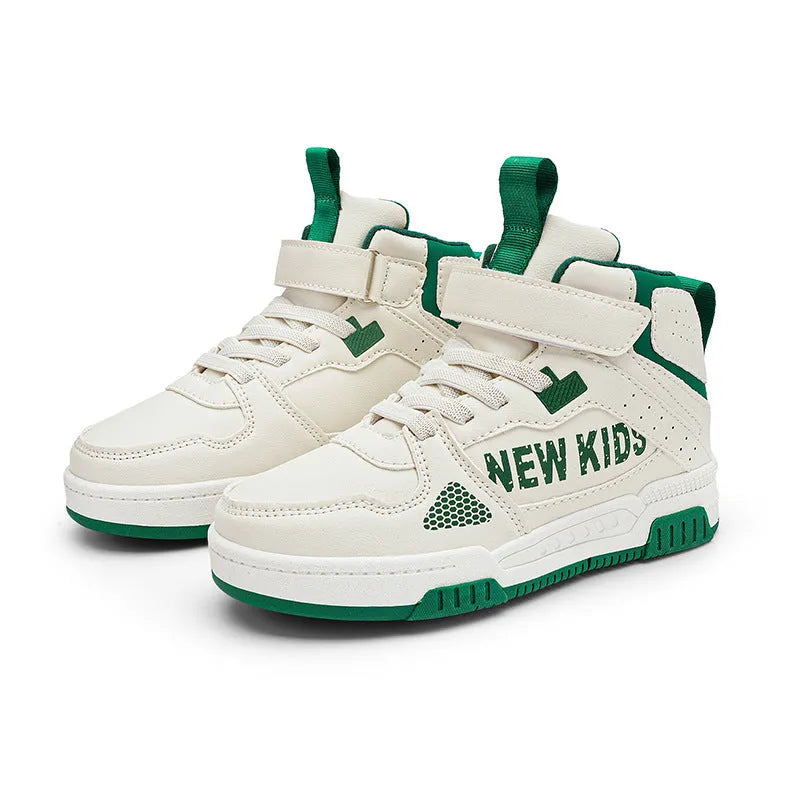 Children's buckle closure outdoor sneakers in PU upper with rubber sole, available in multiple colours and sizes 28-39
