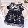 Gothic golden princess style polyester skirt for cats and dogs with size options XS to XL