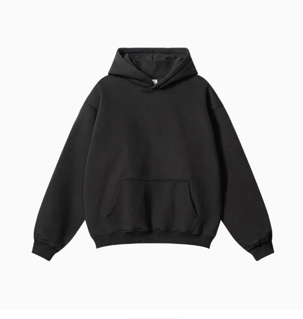 Heavyweight terry cotton men's loose fit pullover hoodie in various colours.