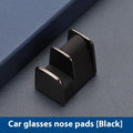 Zinc alloy and leather sunglasses clip for car dashboard in green, black, grey, or red.