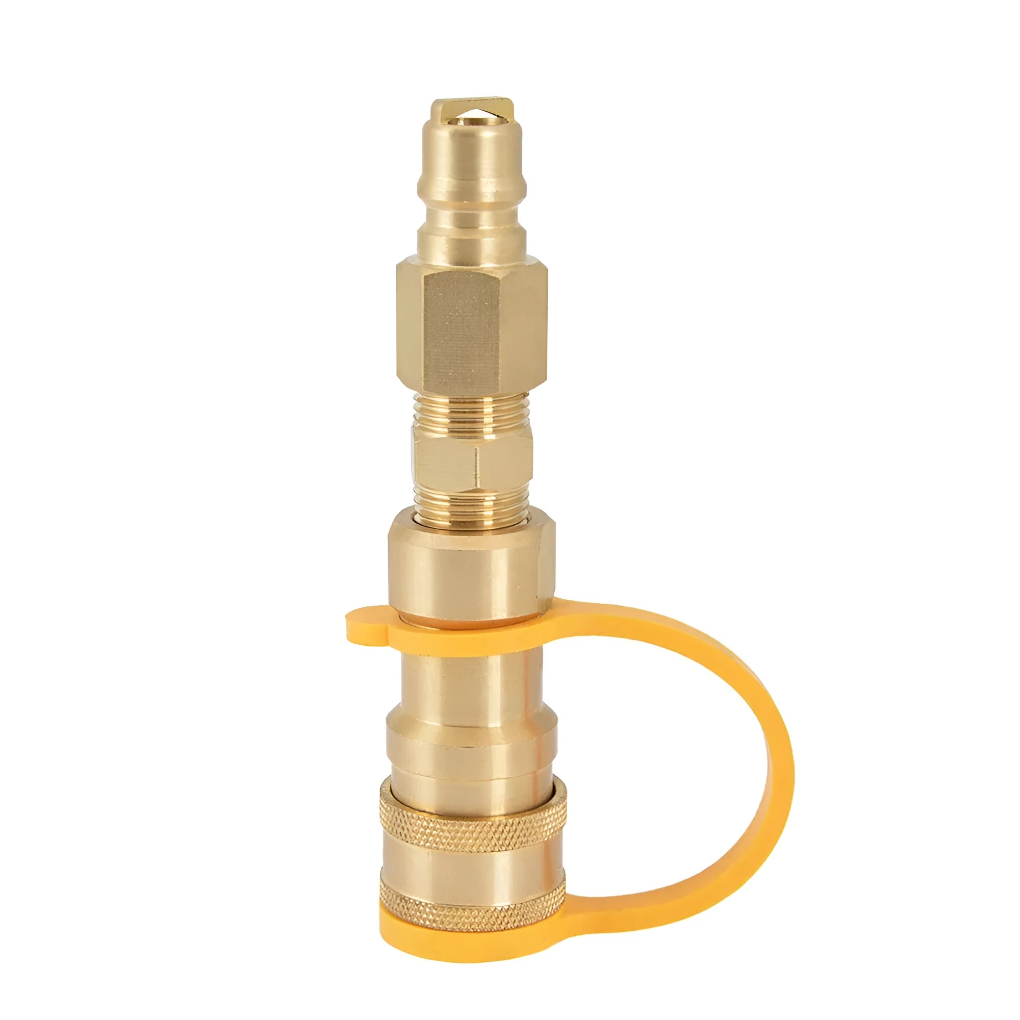 Brass gas propane conversion charging connector with 3/8 connection and American standard threading