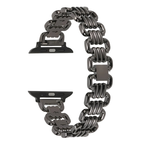 Alloy metal ladies watch bracelet for Apple Watch in silver, black, gold, rose gold, starlight colours.