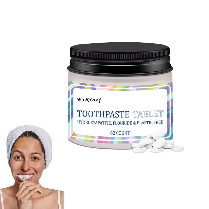 62 portable toothpaste tablets in TP19 solid colour for travel and daily oral care