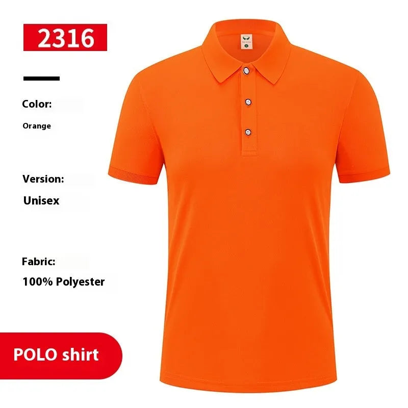 Ice silk advertising logo polo shirt in seven colours with short sleeve pullover design