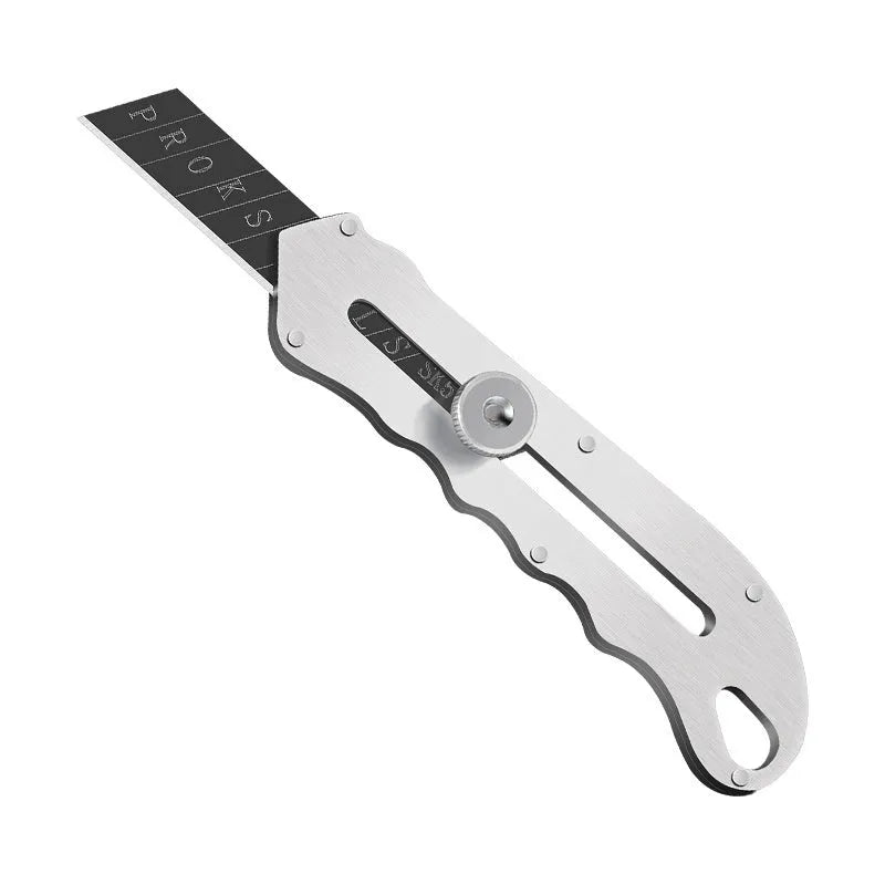 Stainless steel folding art knife with black blade and replacement blades for craft and modelling