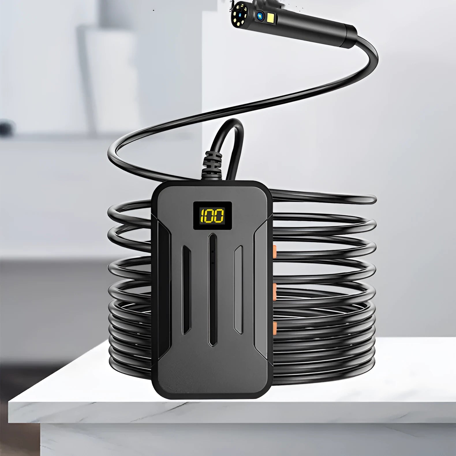 F300 wireless dual lens endoscope with IP68 waterproof rating and 5.5mm 8mm probe diameters
