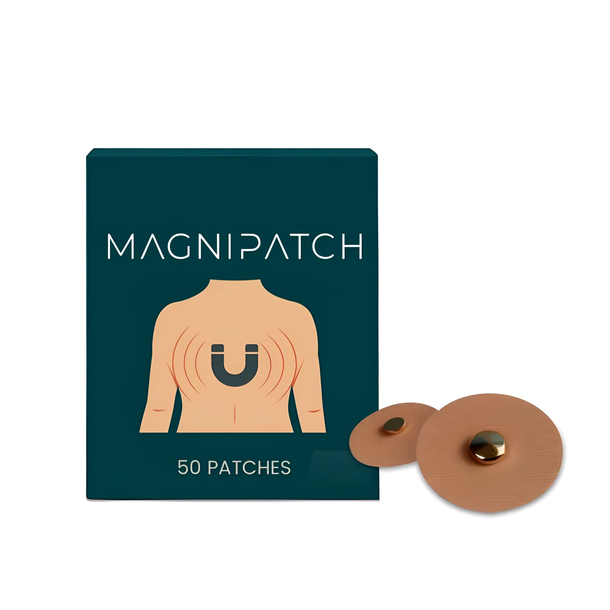 Pack of 50 local soothing magnet health patches with adhesive backing