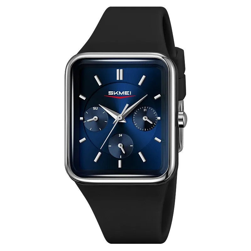 Square digital sports watch for girls with silicone strap in multiple colours