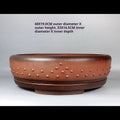 Handmade ceramic flowerpot antique drum ding shape purple sand colour 60x19cm