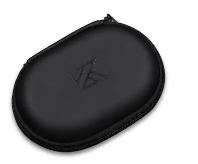 Black oval leather earphone storage case for EDX and ZEX models