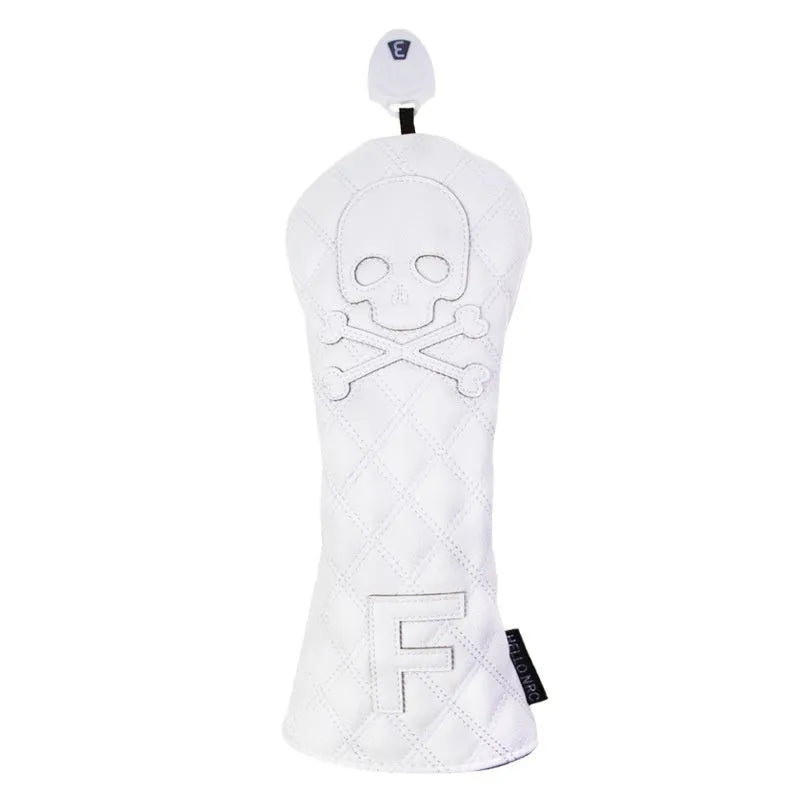 Black and white PU waterproof protective cover for a golf wooden pole.
