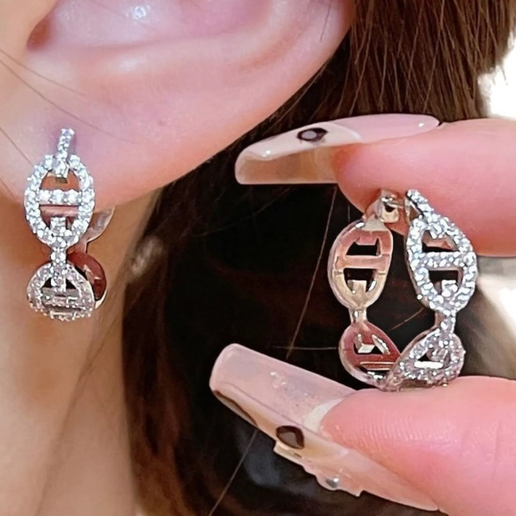 A pair of ladies casual earrings with electroplated copper construction and thick gold plating in silver, gold, or rose gold.