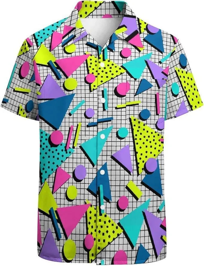 Men's camouflage pattern short sleeve casual shirt in slim fit style