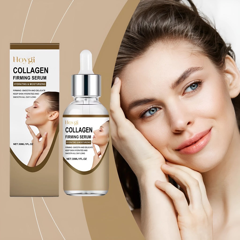 30ml collagen firming care solution tube measuring 2.8x2.8x10.3cm