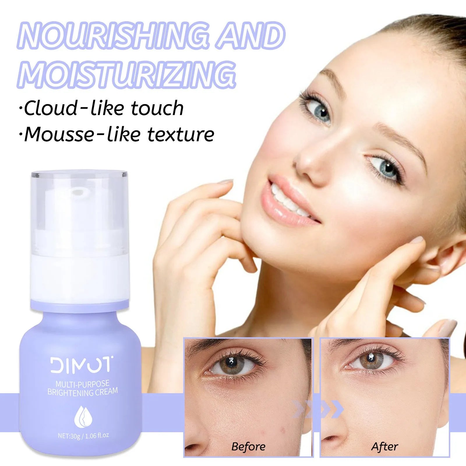 30ml tube of make-up primer moisturising cream for gentle pre-foundation skin care.