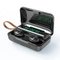 Black 9D stereo in-ear headphones with PC material and red blue button lighting