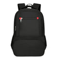Oxford cloth backpack in light grey with pull rod belt accessory and curved shoulder straps