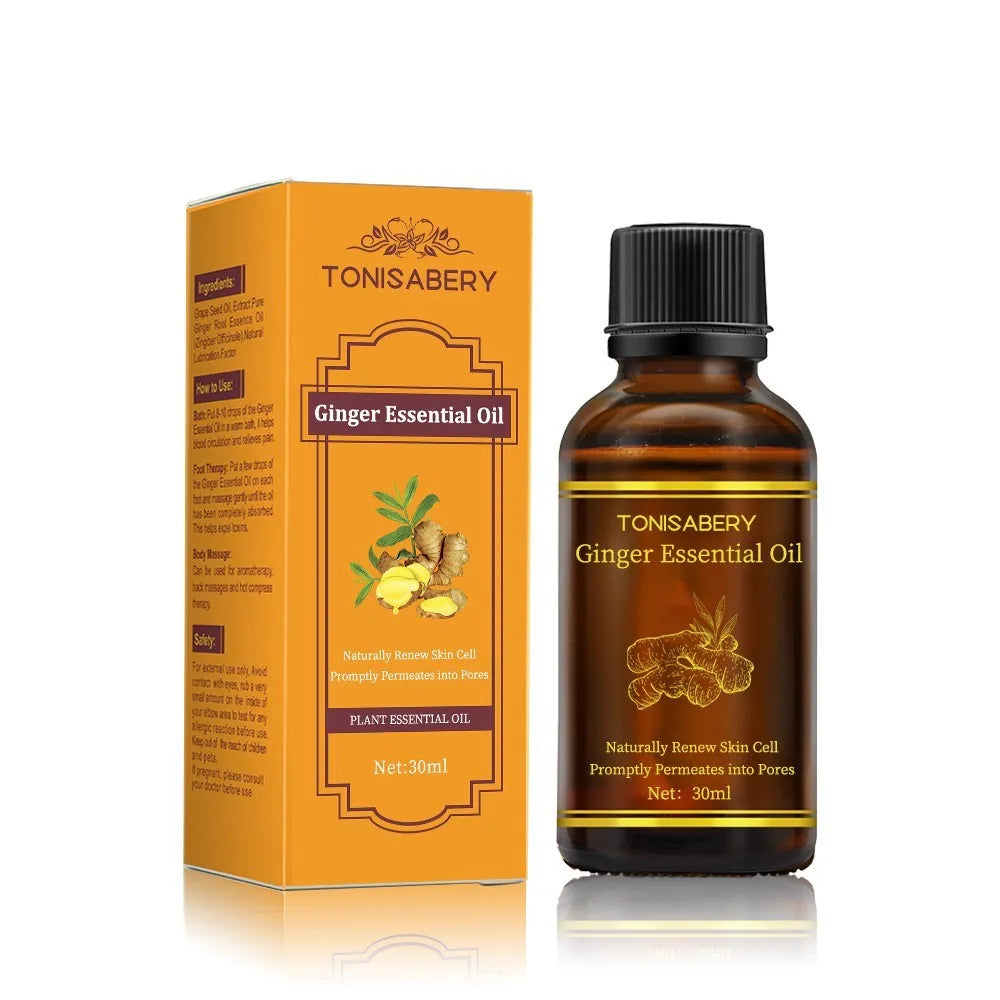 30ml ginger heating oil massage essential oil with natural plant extraction