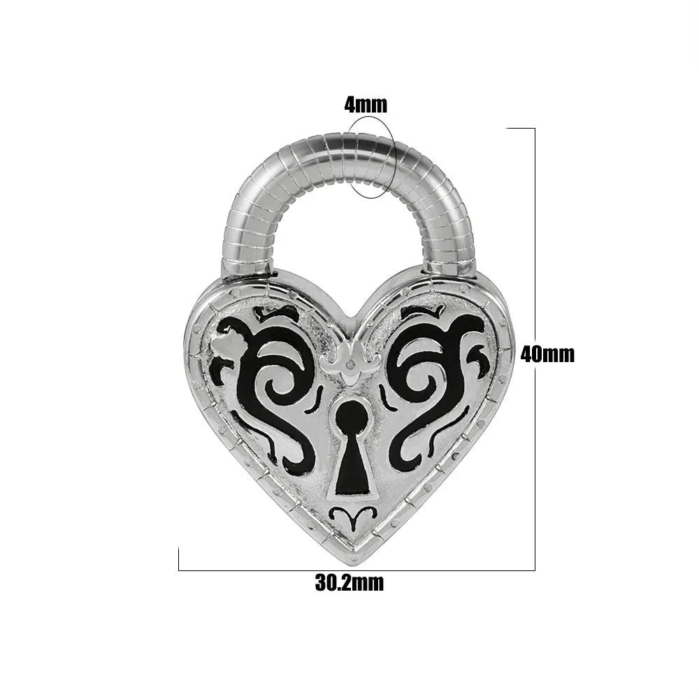 Heart-shaped stainless steel earrings with electroplated gold and steel colour finishes