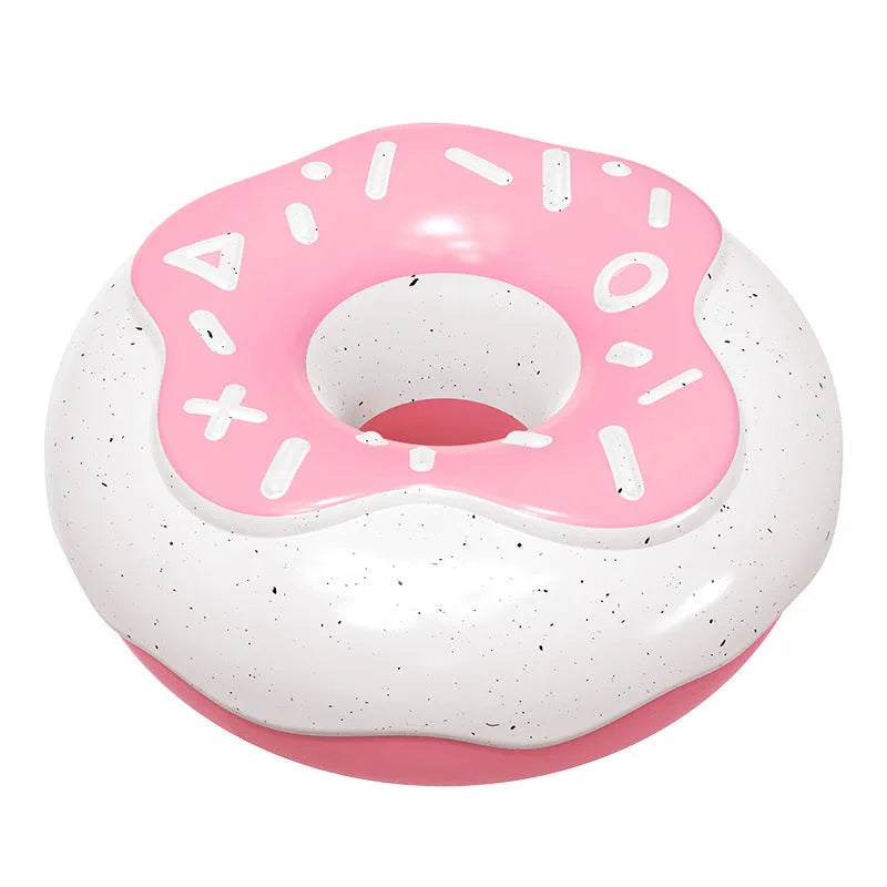 Donut-shaped TPR rubber dog toy with molar teeth cleaning sound in chocolate brown colour