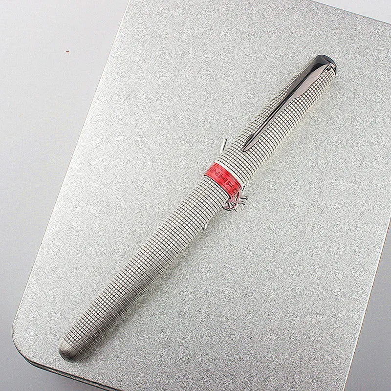 Stainless steel ball pen with 0.5mm tip shown in black gold clip finish