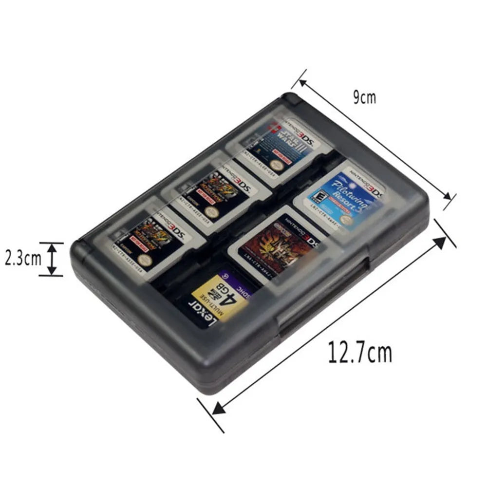 NDS 3DS game card storage box holding multiple game cartridges