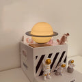 USB magnetic levitation planet night light with floating display and astronaut figurines