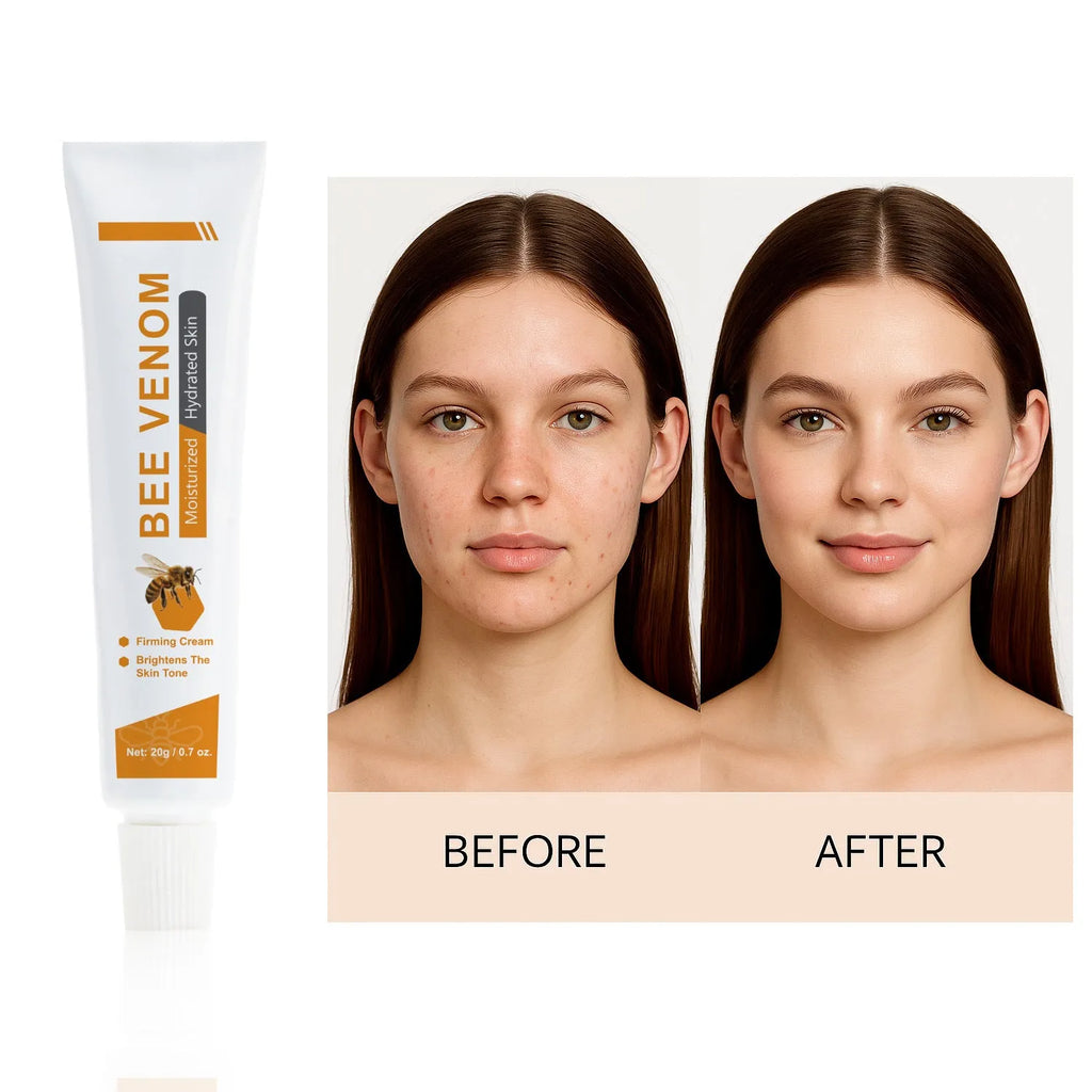 BEE branded facial and neck care cream in a white 20g jar.