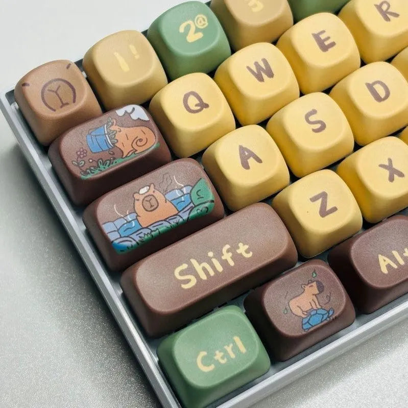 Capabala ABS plastic mechanical keyboard keycaps 130-key set with MOA height profile