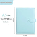 A5 PU leather notebook binder with zipper closure in solid colour options