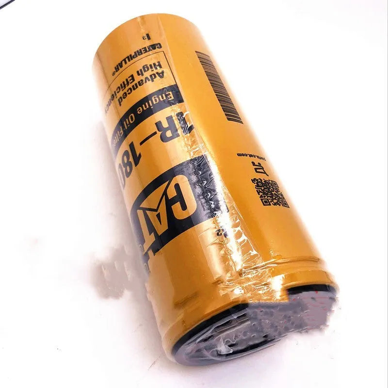 Yellow Caterpillar machinery fuel water separator filter element measuring 262mm tall