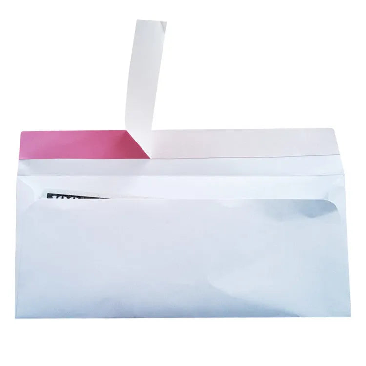 Blue tamper-evident confidential envelope with self-adhesive flap, size 105mm by 240mm.