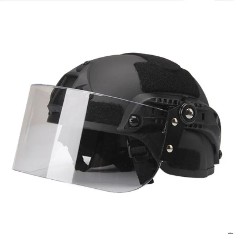 Transparent windproof sports mask with explosion-proof PC construction measuring 30x15cm