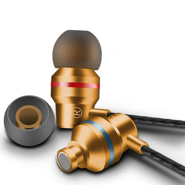 Wired in-ear headphones with 3.5mm plug and microphone in multiple colour options