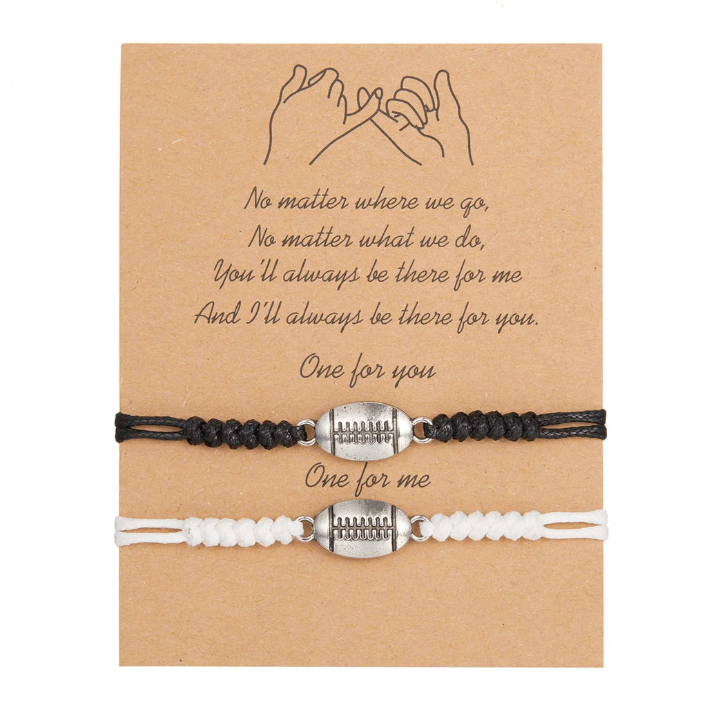 Set of two alloy geometric square bracelets with basketball pattern and electroplated finish