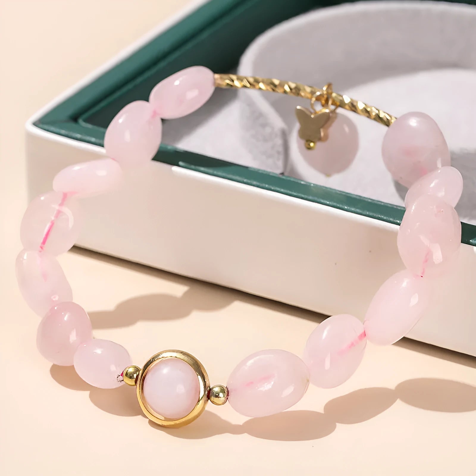 Women's crystal agate bracelet with manual craftsmanship and natural gemstone beads in fruit, bow and animal shapes