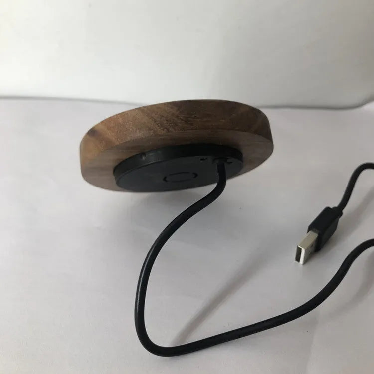 Round 60mm wireless phone charger for embedded installation in furniture