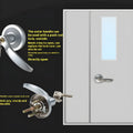 Stainless steel fireproof door push lock with external handle for 65cm single doors