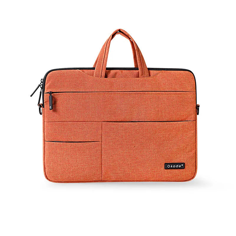 Okade super thin waterproof shockproof burlap shoulder bag for 15 inch Macbook Pro Air with zipper