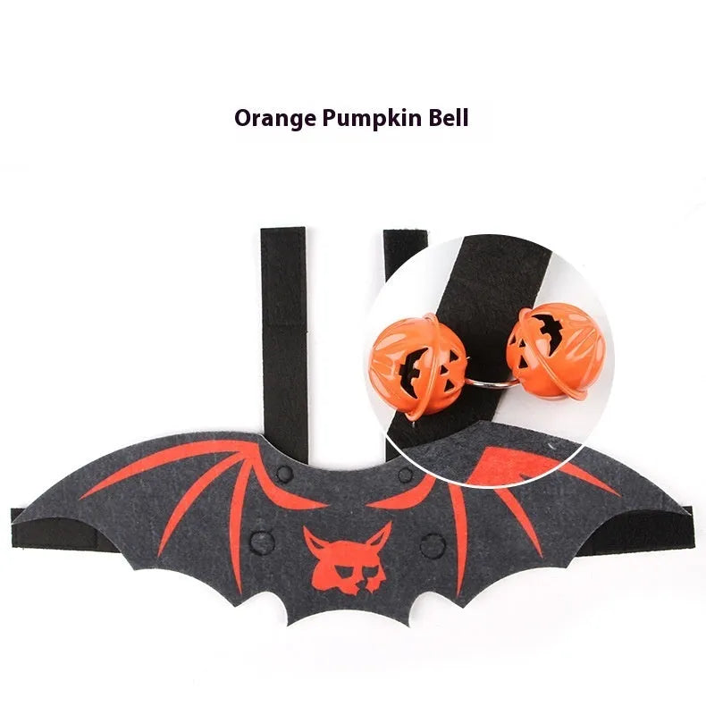 Halloween felt batwing costume for cats in multiple colour options