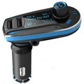 BT618C vehicle Bluetooth FM transmitter with LCD screen showing car audio controls
