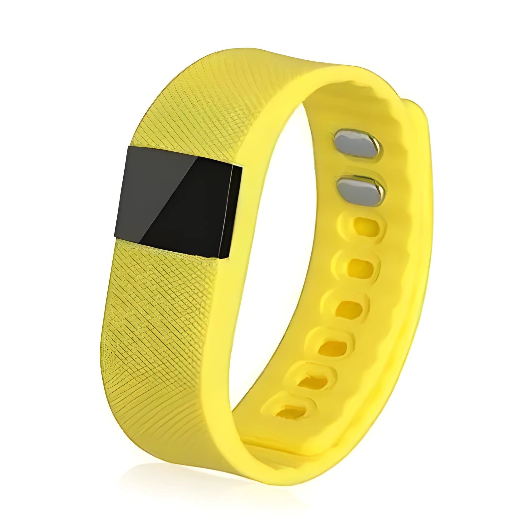 Ordinary bracelet pedometer with digital display in black, blue, green, orange or yellow colours