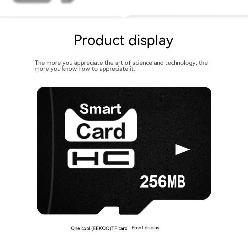 A 256MB TF series memory card with dimensions 11mm by 15mm.