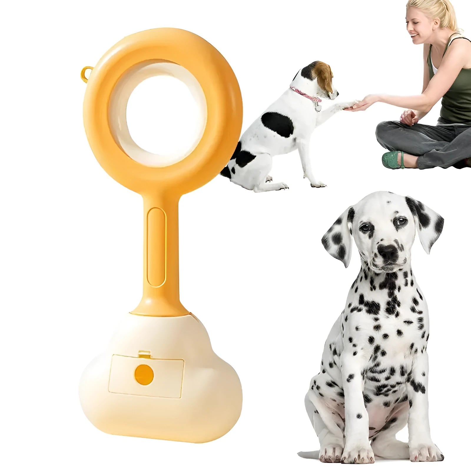 Blue dog pooper scooper with cloud shape jaw design for outdoor pet waste cleanup