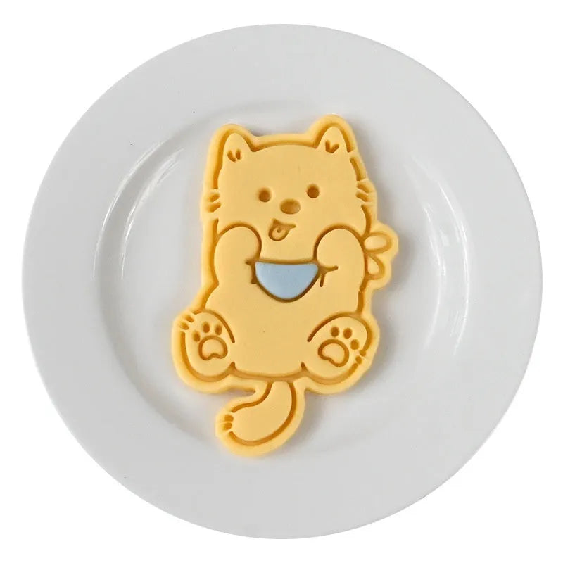 Cartoon biscuit mould for creating three dimensional pet puppy shaped biscuits and soft sweets
