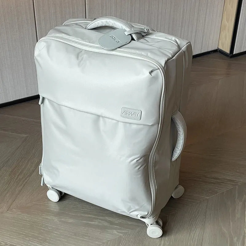 Ultra-light waterproof Oxford cloth suitcase with universal wheels in contemporary colour options