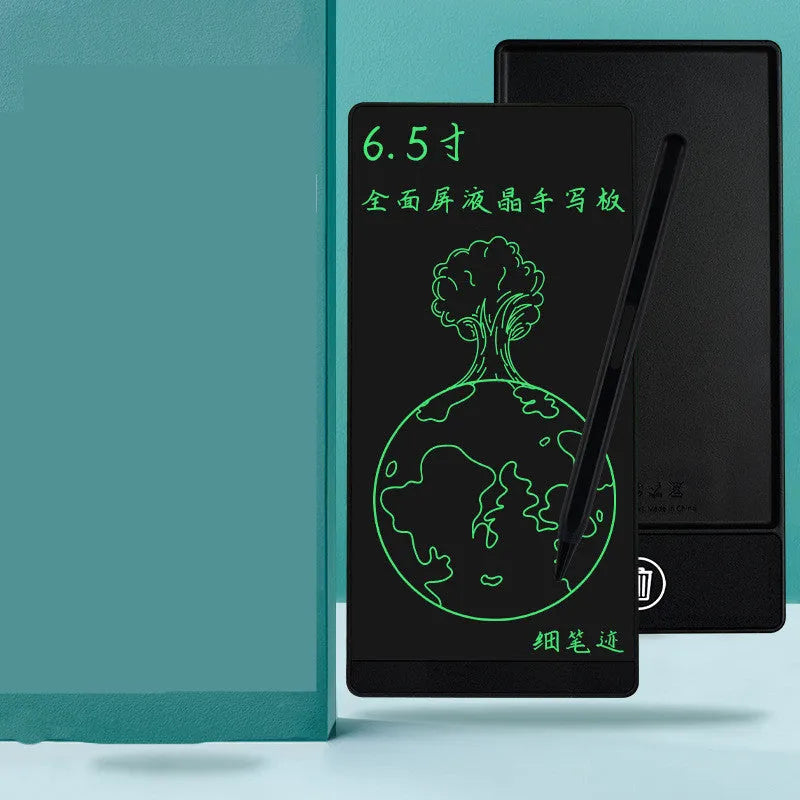 Blue LCD writing tablet with 6.5-inch screen for student arithmetic practice
